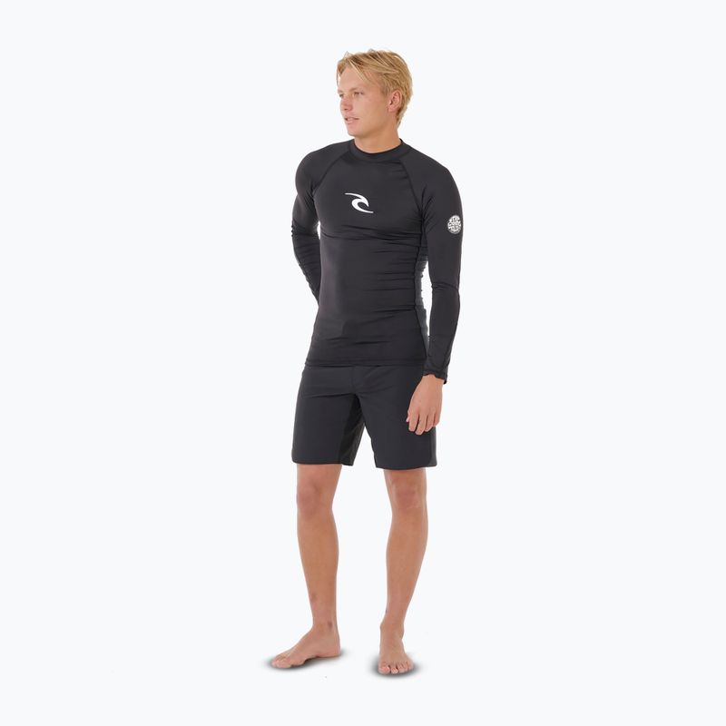Чоловіча футболка з довгим рукавом для плавання Rip Curl Waves Upf Perf black 2