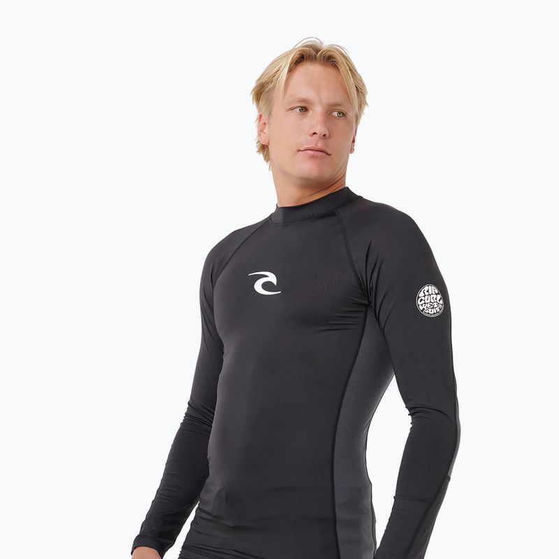 Чоловіча футболка з довгим рукавом для плавання Rip Curl Waves Upf Perf black 5