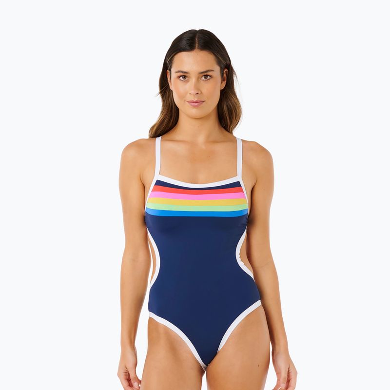Жіночий суцільний купальник Rip Curl Surf Stripe Cheeky dark navy