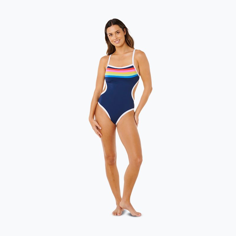 Жіночий суцільний купальник Rip Curl Surf Stripe Cheeky dark navy 2
