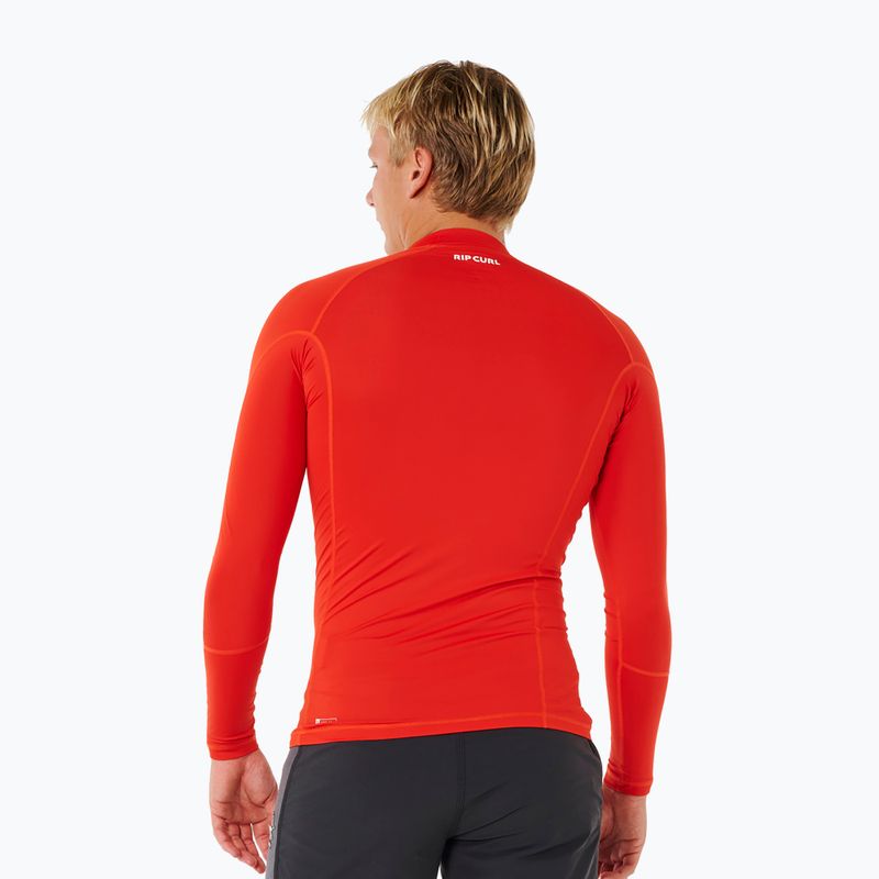 Чоловіча футболка з довгим рукавом для плавання Rip Curl Waves Upf Perf lava red 3