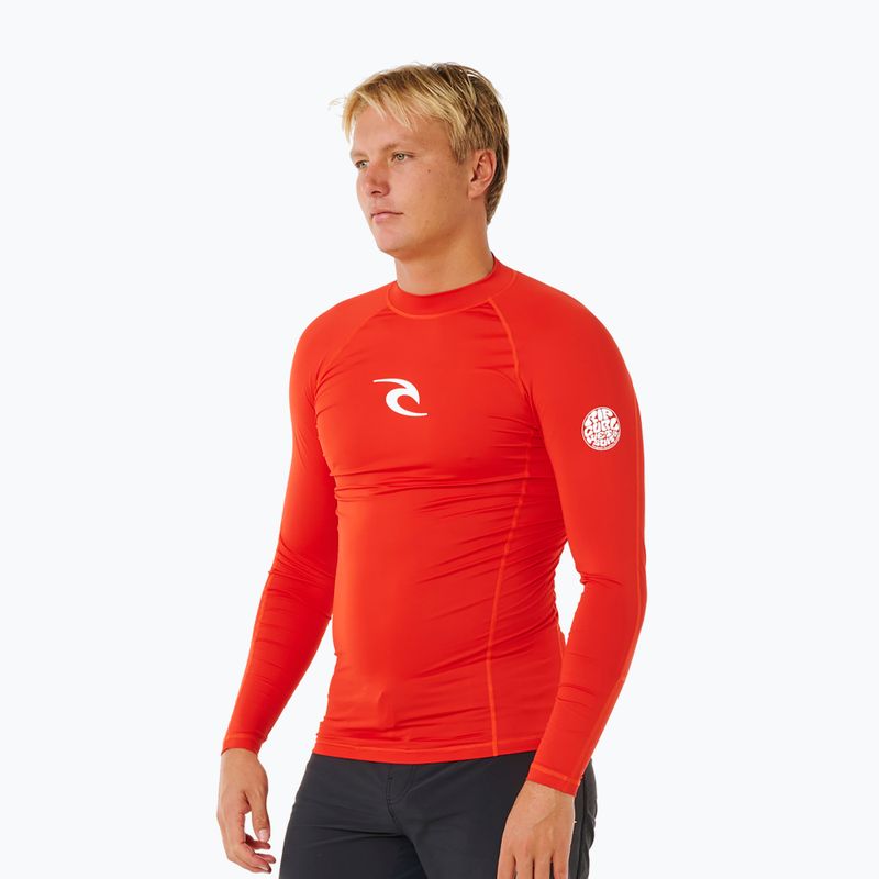 Чоловіча футболка з довгим рукавом для плавання Rip Curl Waves Upf Perf lava red 4