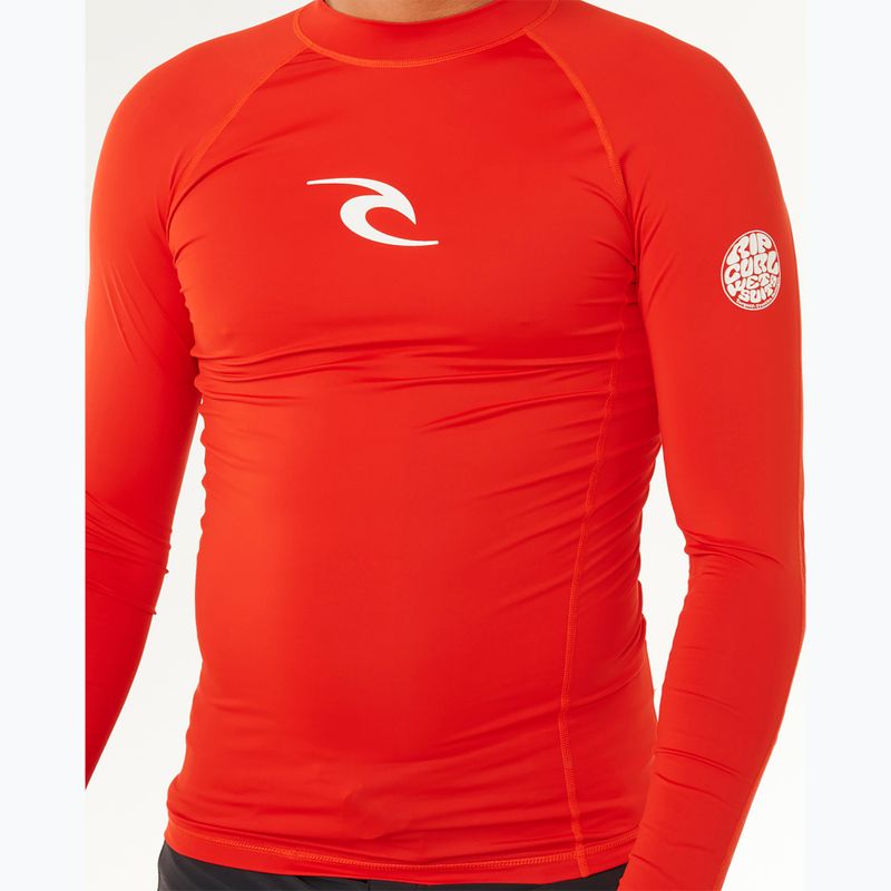 Чоловіча футболка з довгим рукавом для плавання Rip Curl Waves Upf Perf lava red 6