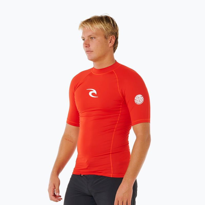 Футболка для плавання чоловіча Rip Curl Waves Upf Perf lava red 4