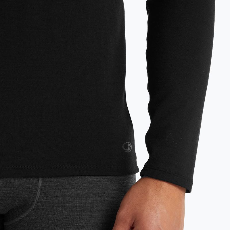 Чоловіча термоактивна футболка з довгим рукавом icebreaker Merino 150 Anatomica Crewe чорна 5