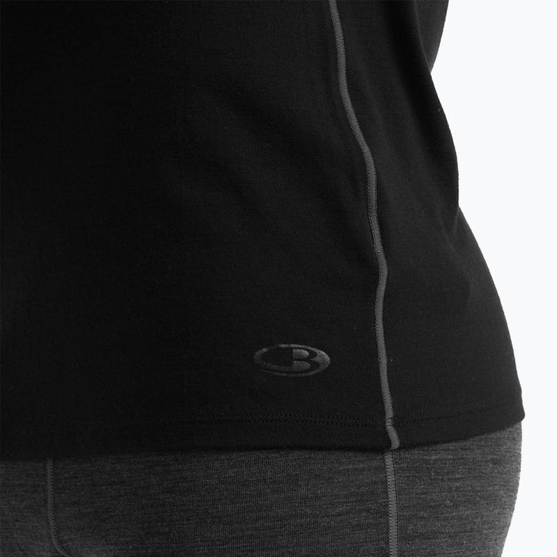 Чоловіча термоактивна футболка з довгим рукавом icebreaker Merino 150 Anatomica Crewe чорна 6