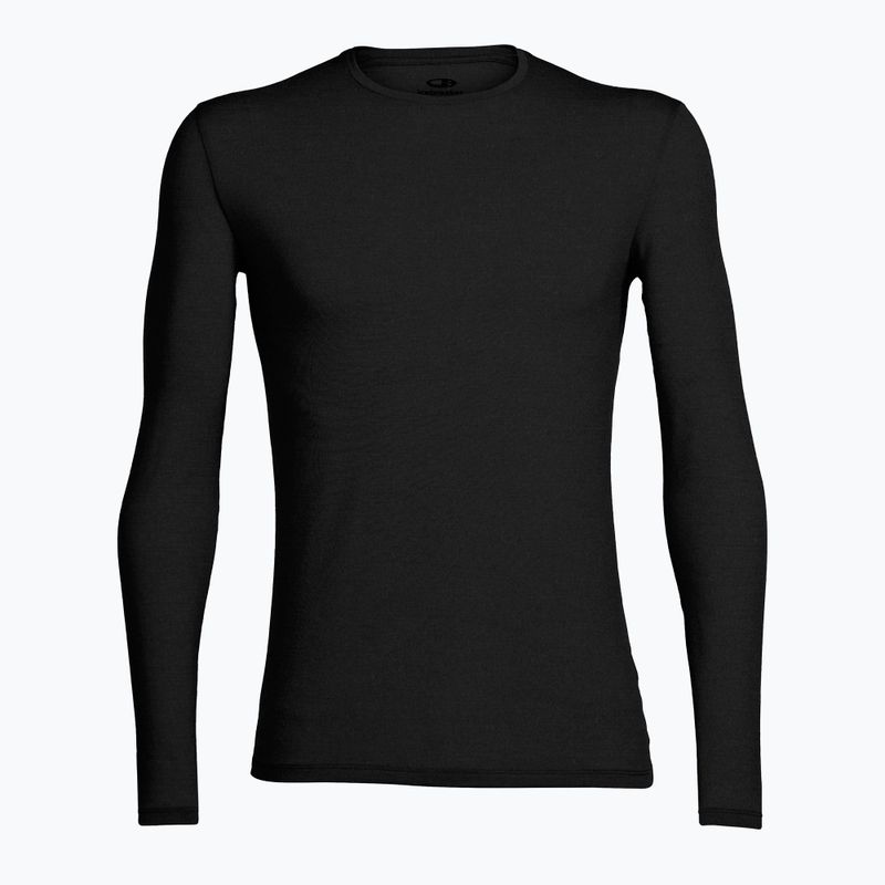 Чоловіча термоактивна футболка з довгим рукавом icebreaker Merino 150 Anatomica Crewe чорна 7