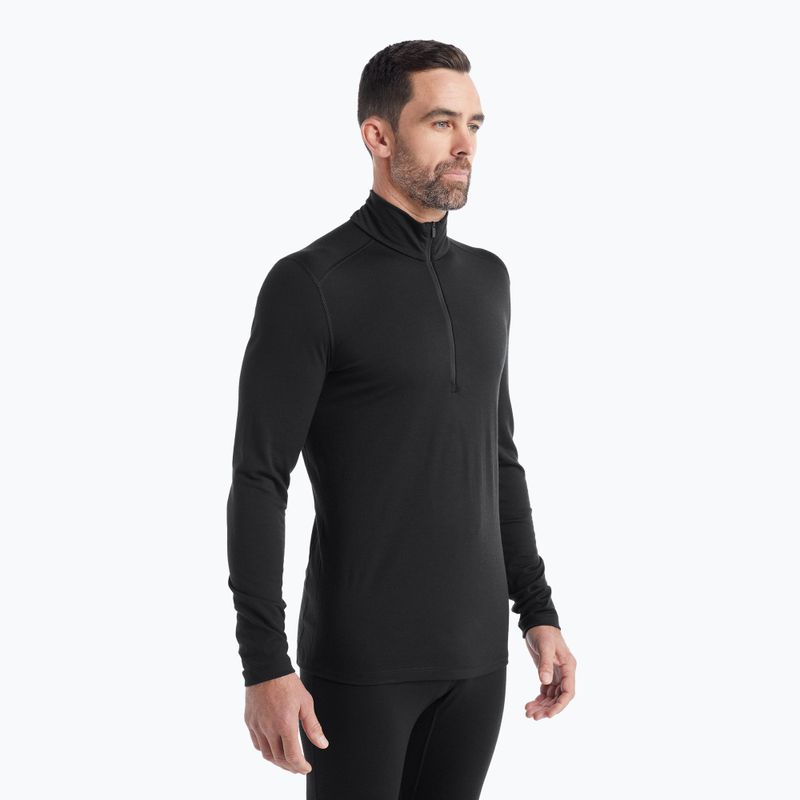 Термокофта чоловіча icebreaker 200 Oasis Half Zip black