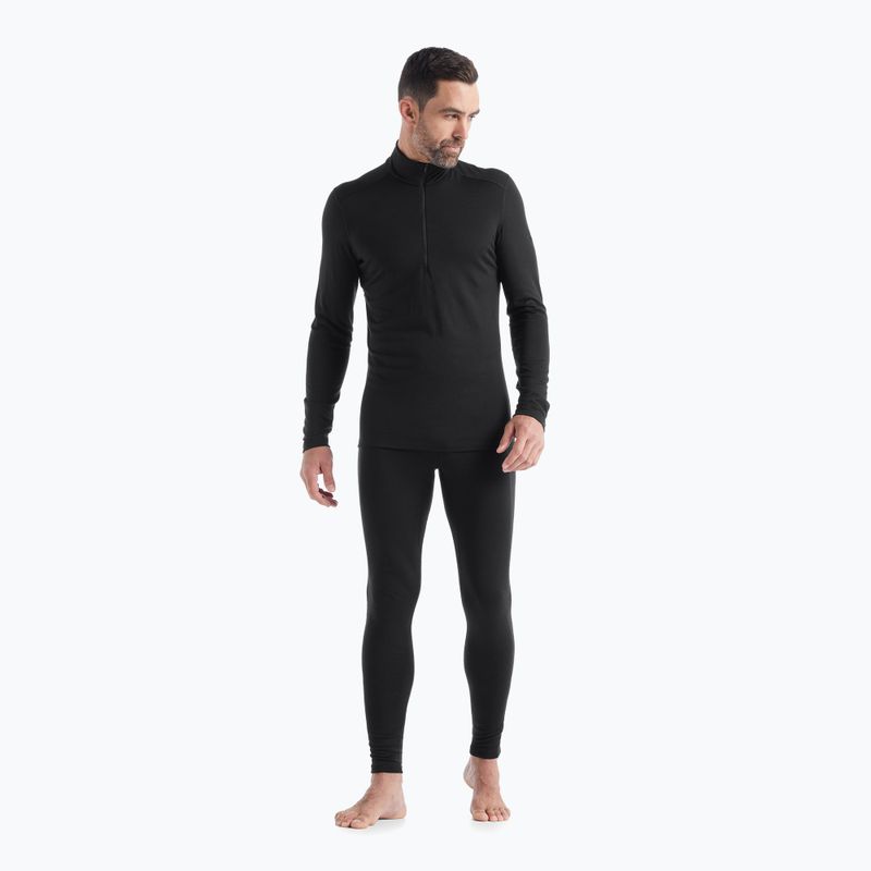 Термокофта чоловіча icebreaker 200 Oasis Half Zip black 2