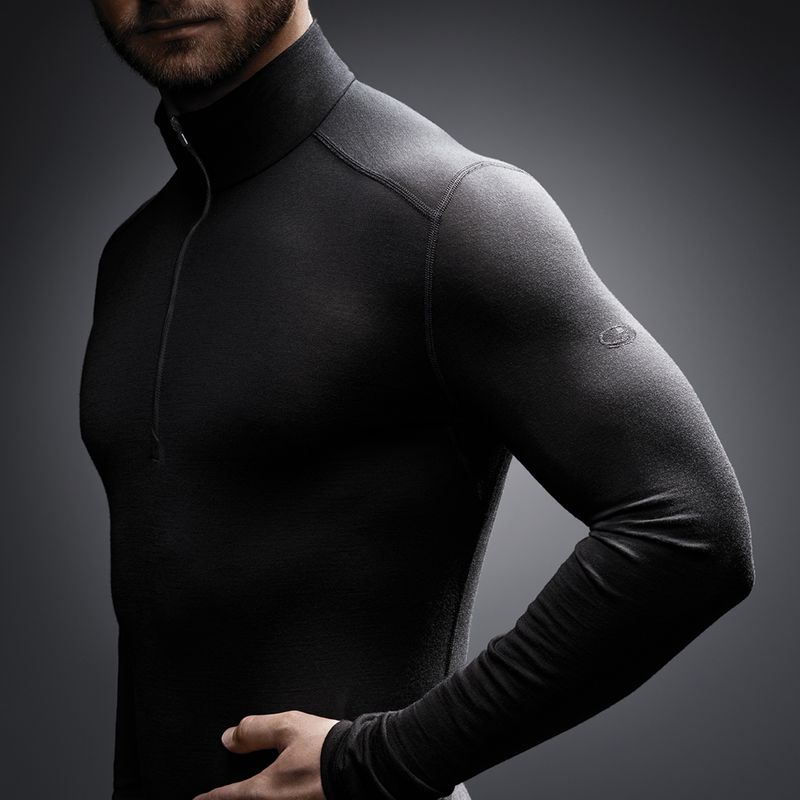 Термокофта чоловіча icebreaker 200 Oasis Half Zip black 11