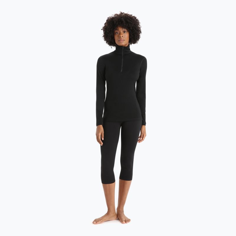 Жіноча термоактивна кофта icebreaker 200 Oasis Half Zip black 2