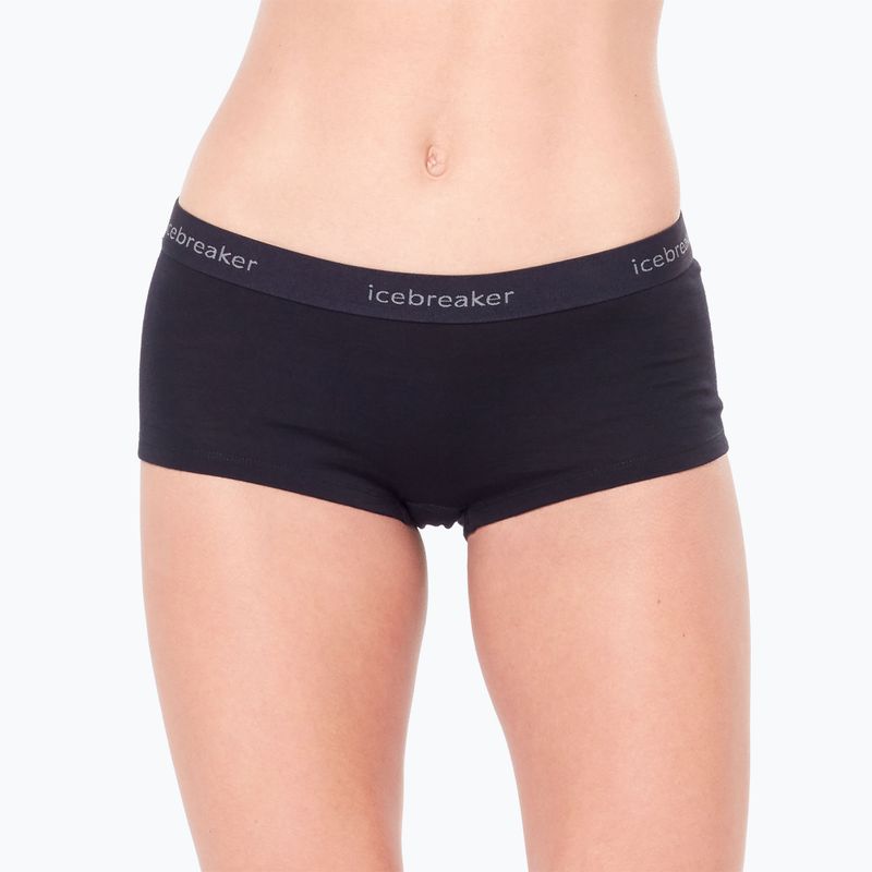 Боксерки термоактивні жіночі Icebreaker Merino 200 Oasis Boy Shorts black 5