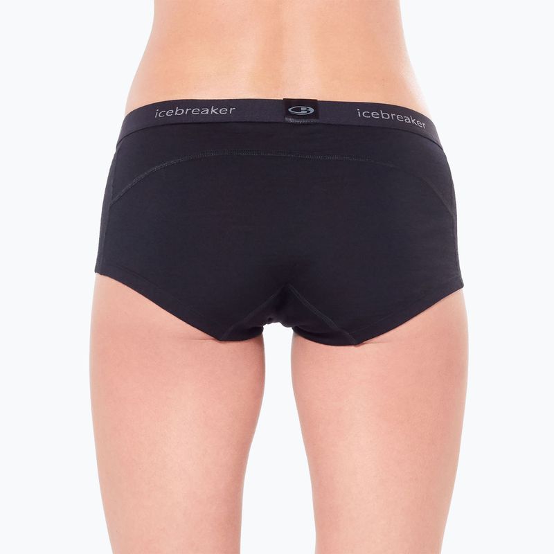 Боксерки термоактивні жіночі Icebreaker Merino 200 Oasis Boy Shorts black 6