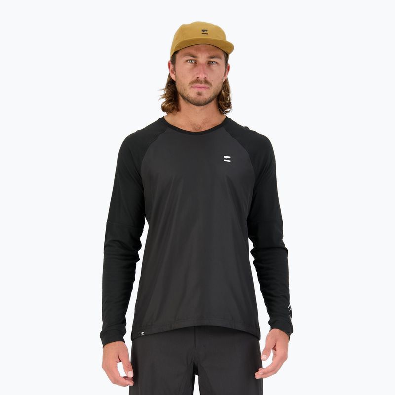 Чоловічий велосипедний лонгслів Mons Royale Tarn Merino Shift Wind Jersey чорний