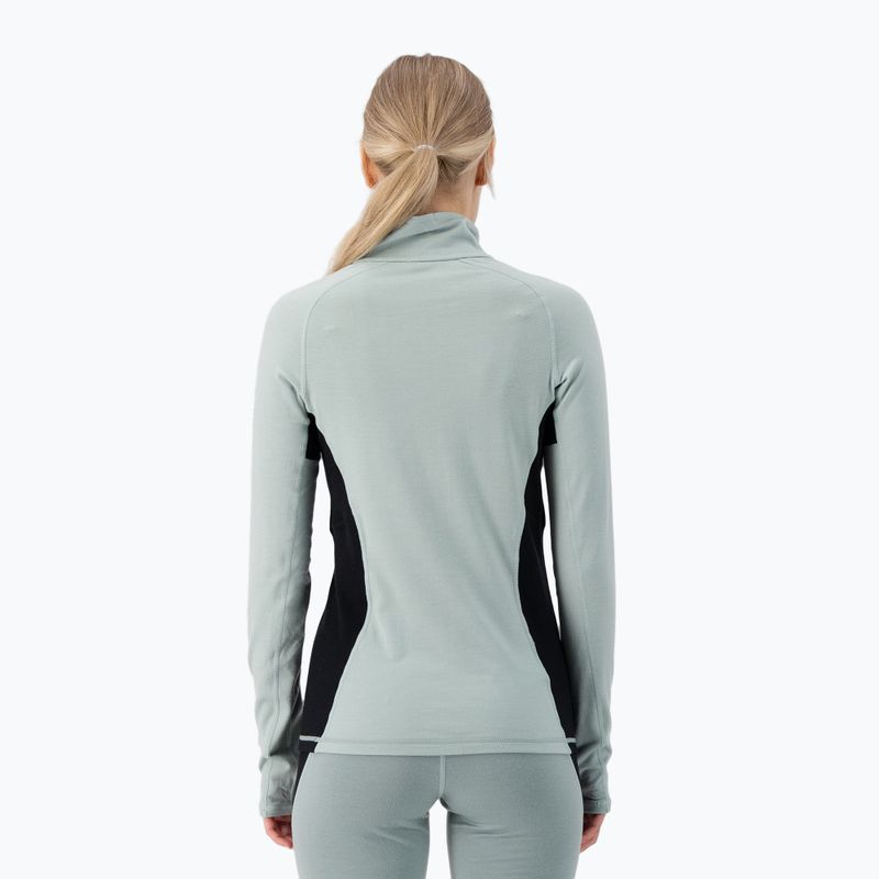 Чоловічий термокостюм Mons Royale Olympus Merino Base Layer 1/2 на блискавці роса / чорний 3