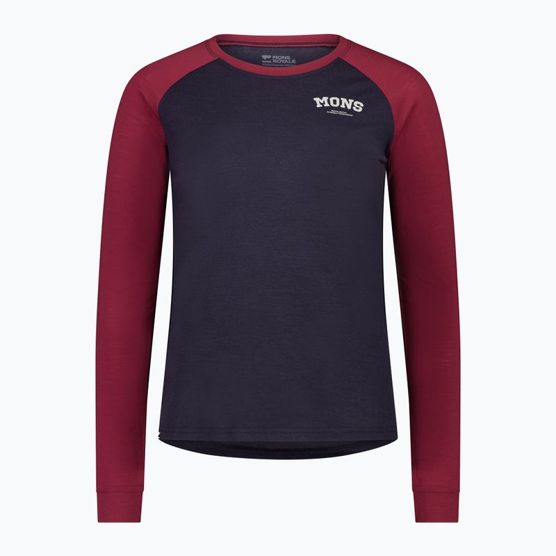 Жіноча термоактивна кофта Mons Royale Icon Raglan cherry/ 9 iron 4
