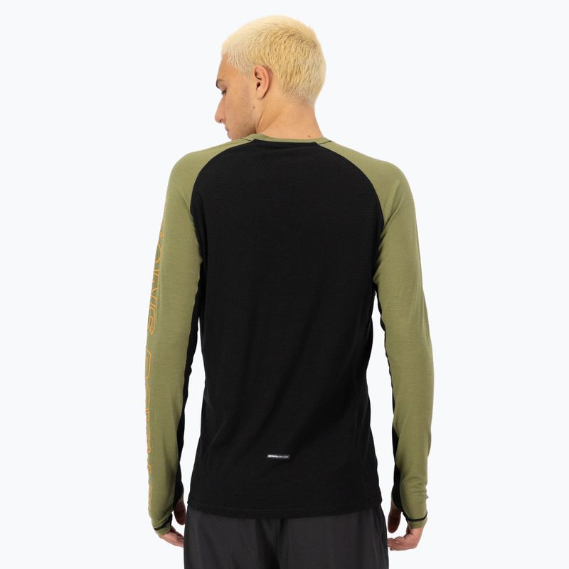 Чоловіча термоактивна кофта Mons Royale Temple Merino fern/black 2