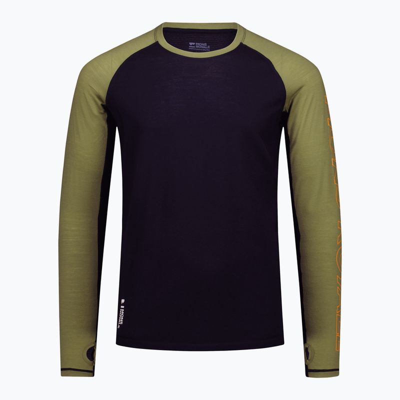 Чоловіча термоактивна кофта Mons Royale Temple Merino fern/black 3