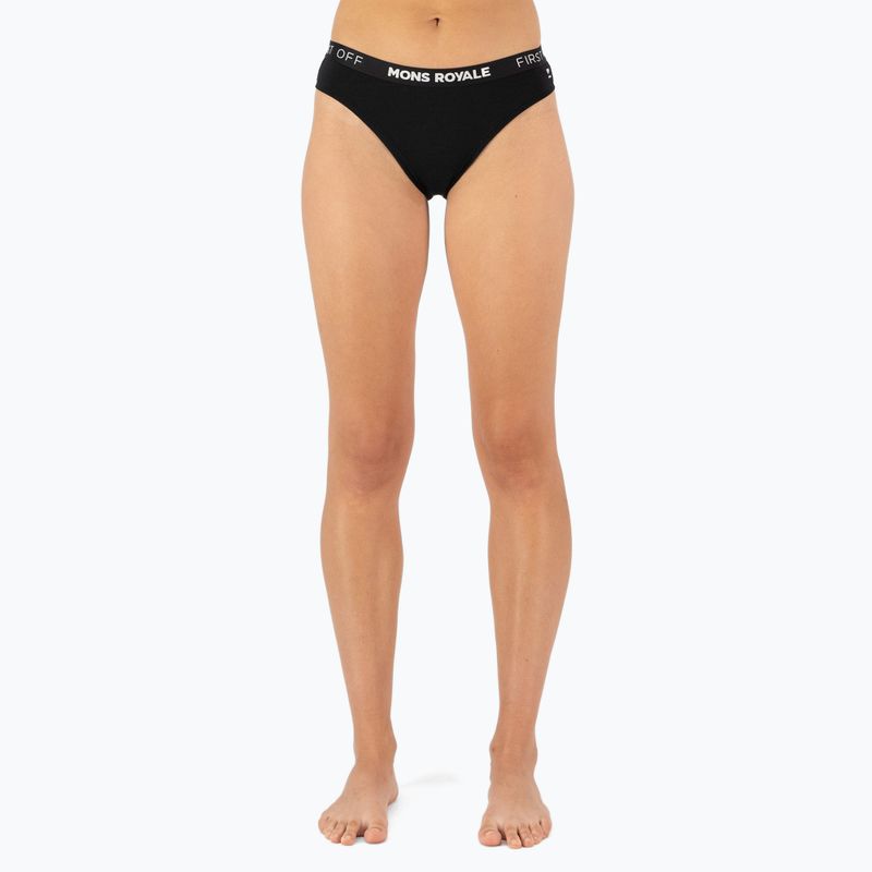 Труси термічні жіночі Mons Royale Folo Merino Briefs black 2