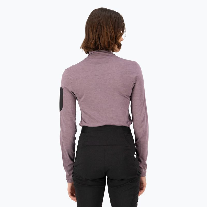 Лонгслів термічний жіночий Mons Royale Diversion Mock Neck mauve 2
