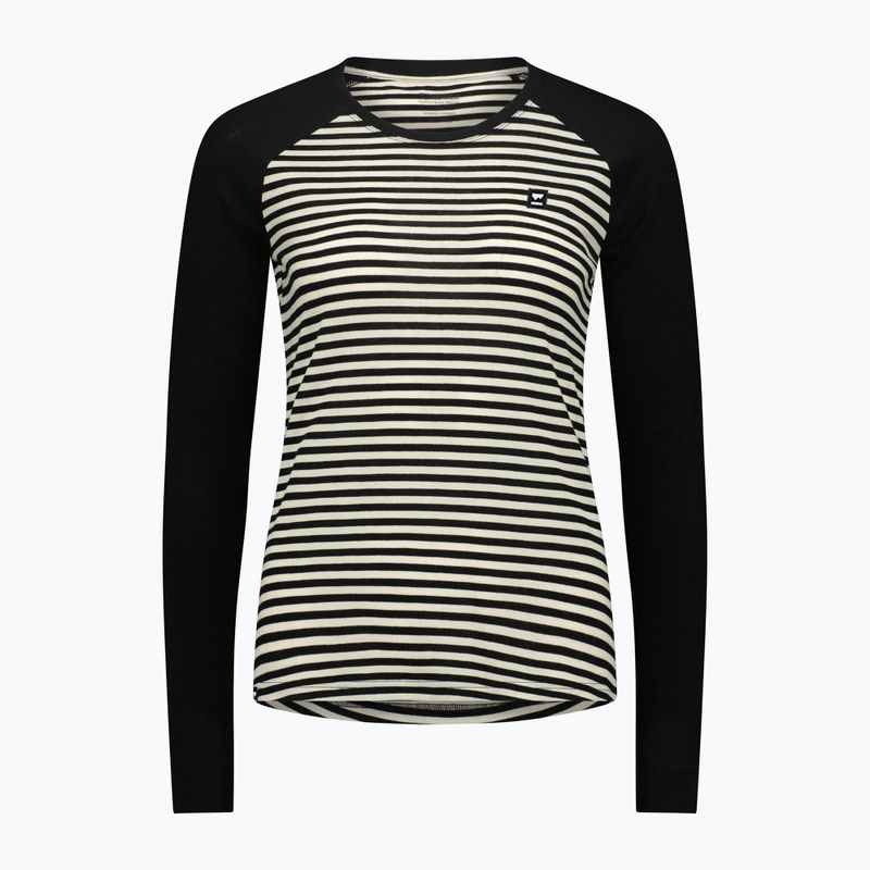 Жіноча термоактивна кофта Mons Royale Icon Raglan mr stripe/black 3
