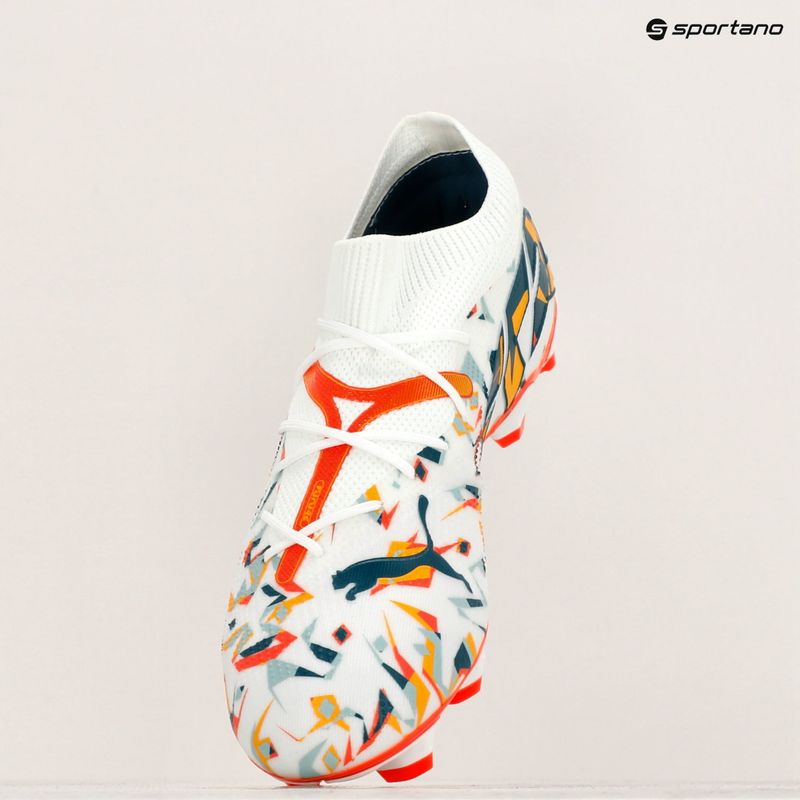 Футбольні бутси PUMA Future 7 Match Creativity FG/AG white/ocean tropic/turquoise surf/hot heat/sunstream 16
