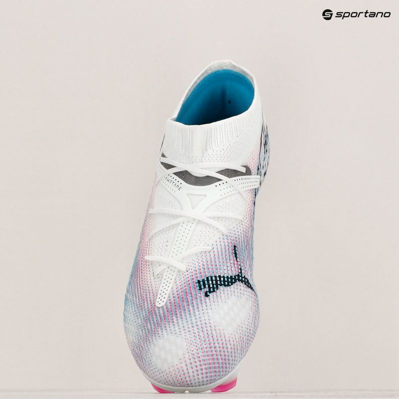 Футбольні бутси PUMA Future 7 Pro+ FG/AG пума білі / пума чорні / отруйно-рожеві 16