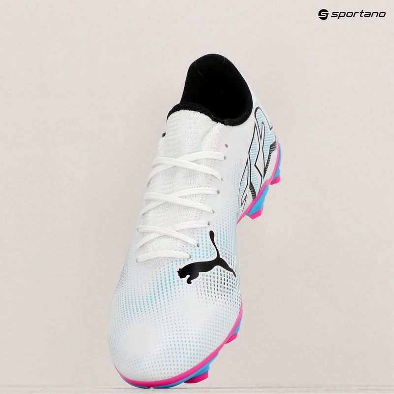 PUMA Future 7 Play FG/AG футбольні бутси пума білі / пума чорні / отруйно-рожеві 17