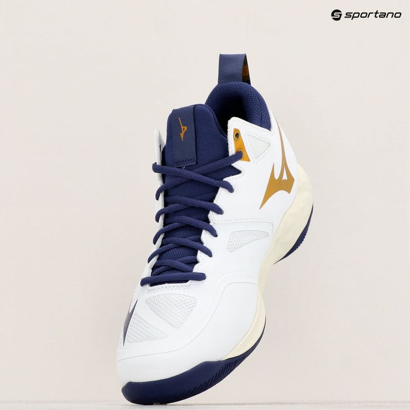 Кросівки баскетбольні Mizuno Wave Dimension Mid white/blue ribbon/mp gold 9