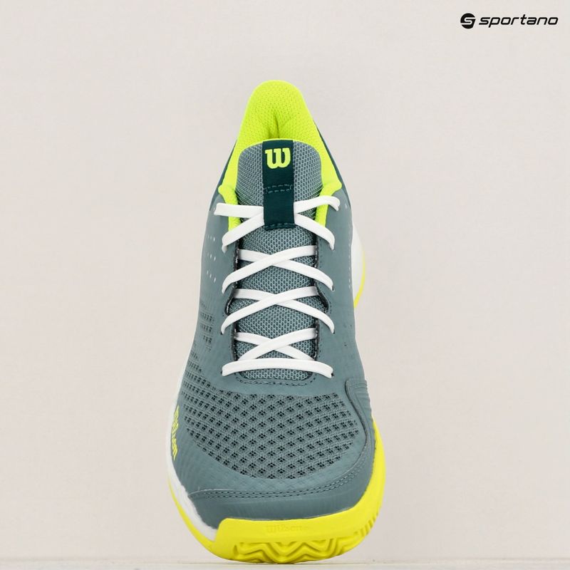 Кросівки для тенісу чоловічі Wilson Kaos Stroke 2.0 stormy sea/deep teal/safety yellow 13