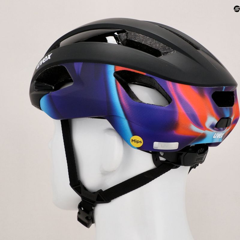 Шолом велосипедний UVEX Rise Pro MIPS black/galaxy matt 12