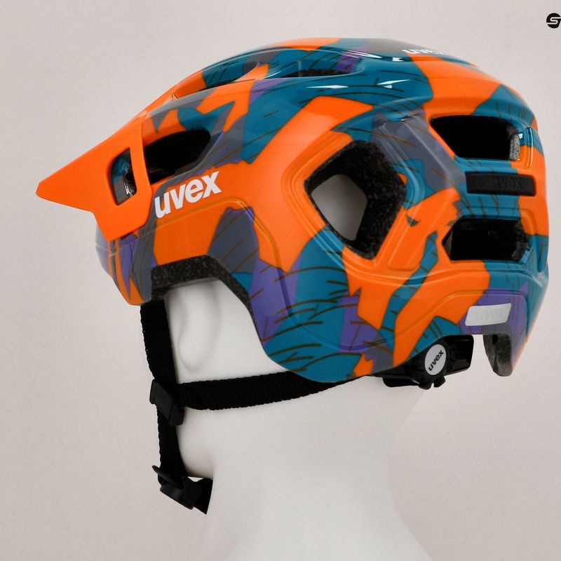 Шолом велосипедний дитячий UVEX React Jr papaya camo 8