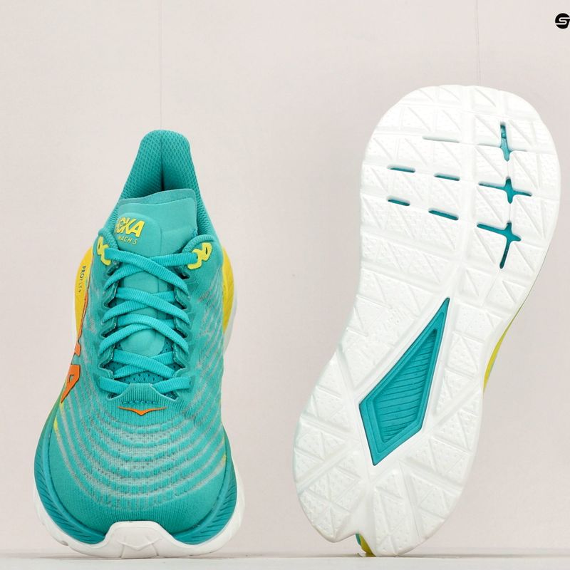 Кросівки для бігу жіночі HOKA Mach 5 блакитно-жовті 1127894-CEPR 12