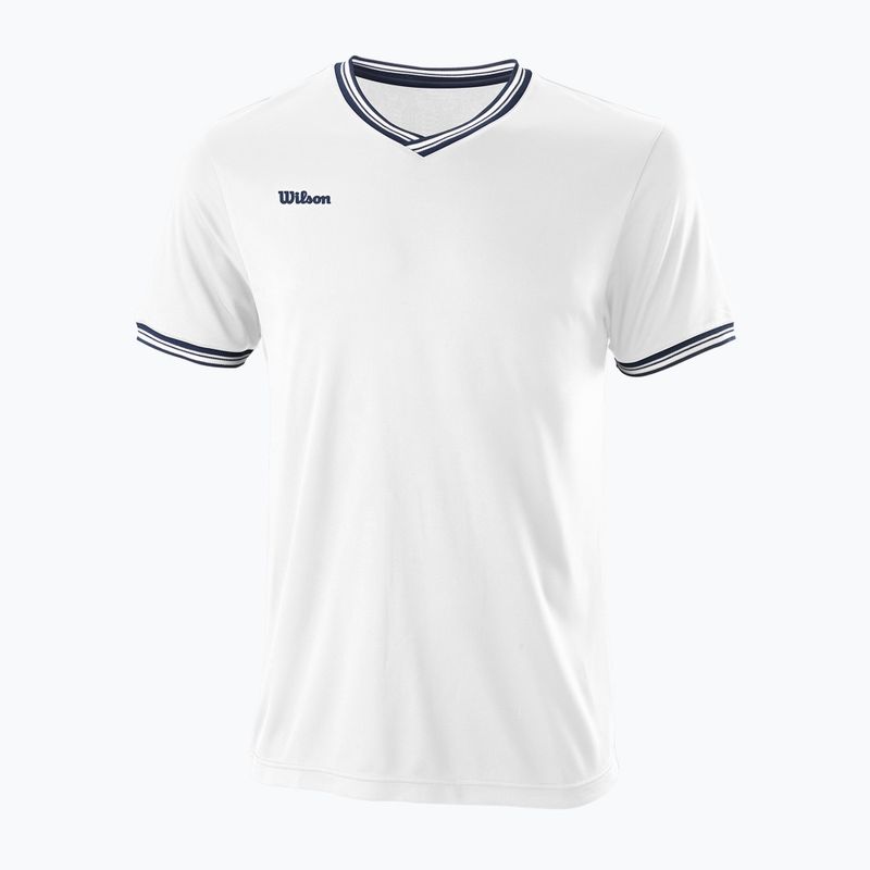 Футболка тенісна чоловіча Wilson Team II High V-Neck біла WRA794102