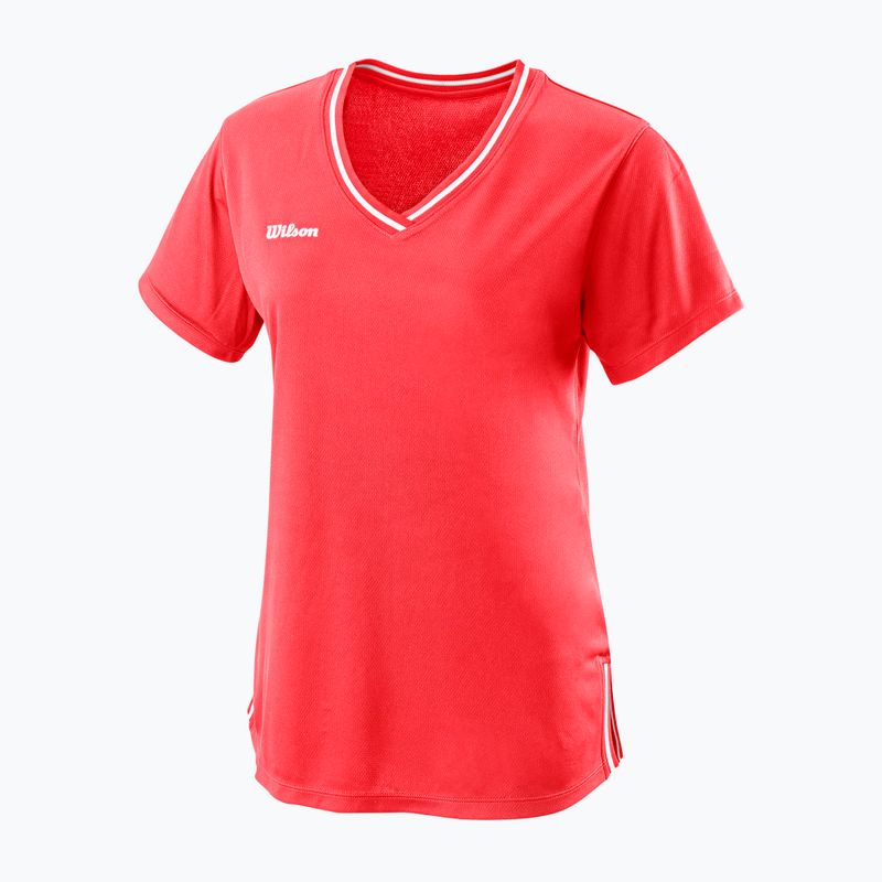Футболка тенісна жіноча Wilson Team II V-Neck помаранчева WRA795309