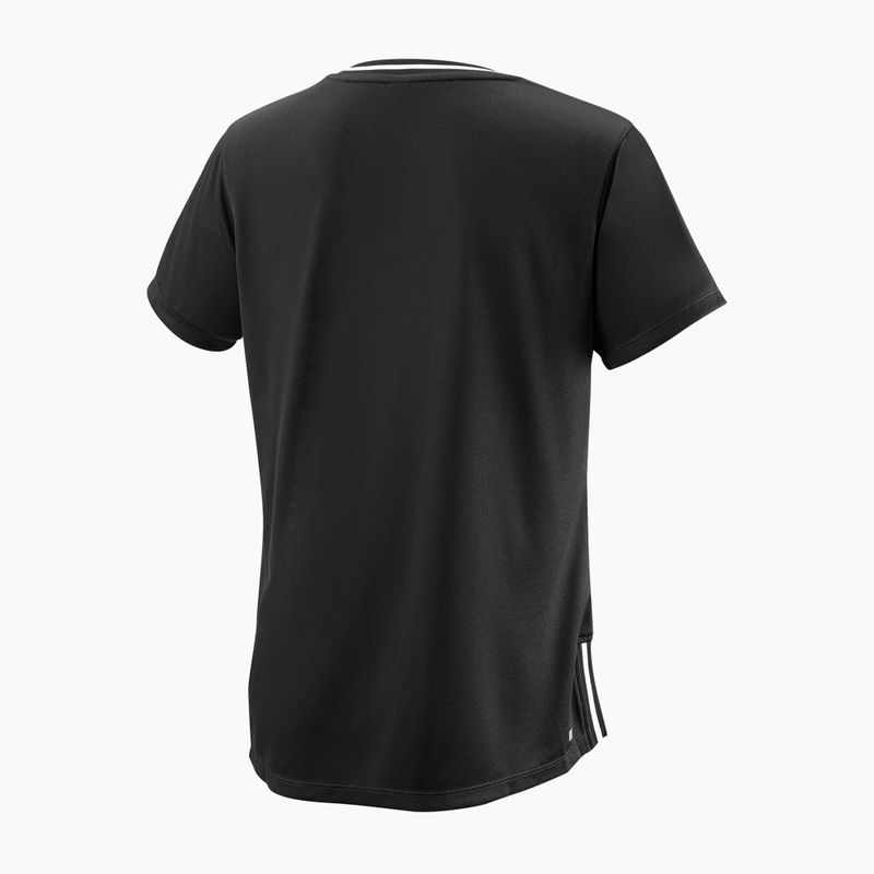 Футболка тенісна жіноча Wilson Team II V-Neck чорна WRA795301 2