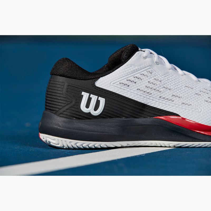 Кросівкі тенісні чоловічі Wilson Rush Pro Ace white/red/poppy red 8