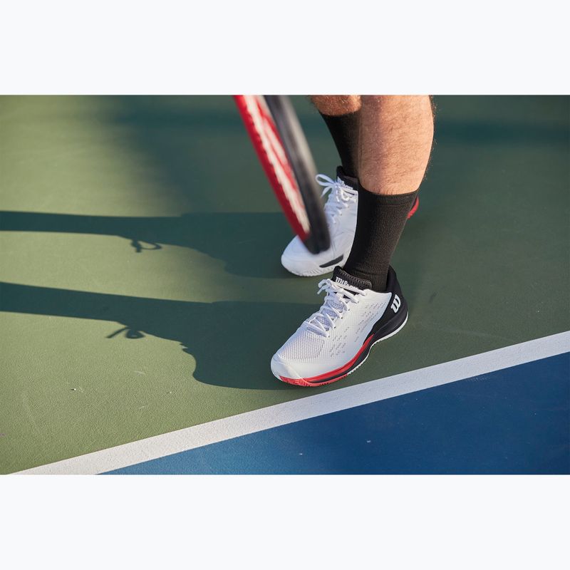 Кросівкі тенісні чоловічі Wilson Rush Pro Ace white/red/poppy red 11