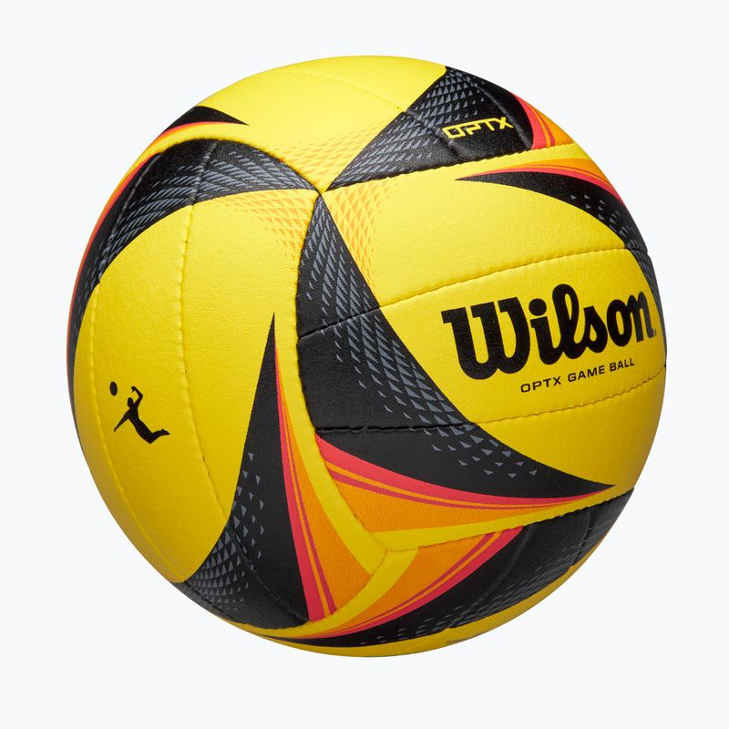 М'яч волейбольний Wilson OPTX AVP VB Game black/yellow розмір 5 2