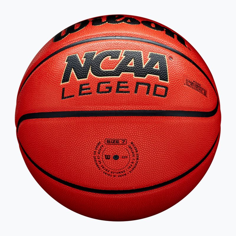 М'яч баскетбольний Wilson NCAA Legend orange/black розмір 6 6