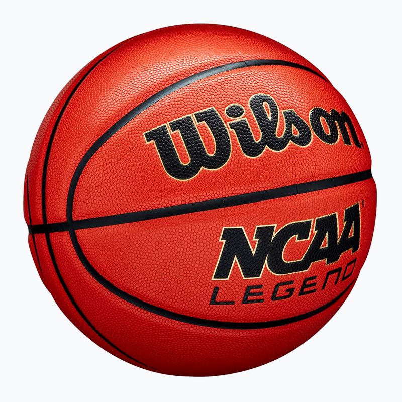 М'яч баскетбольний Wilson NCAA Legend orange/black розмір 5 2