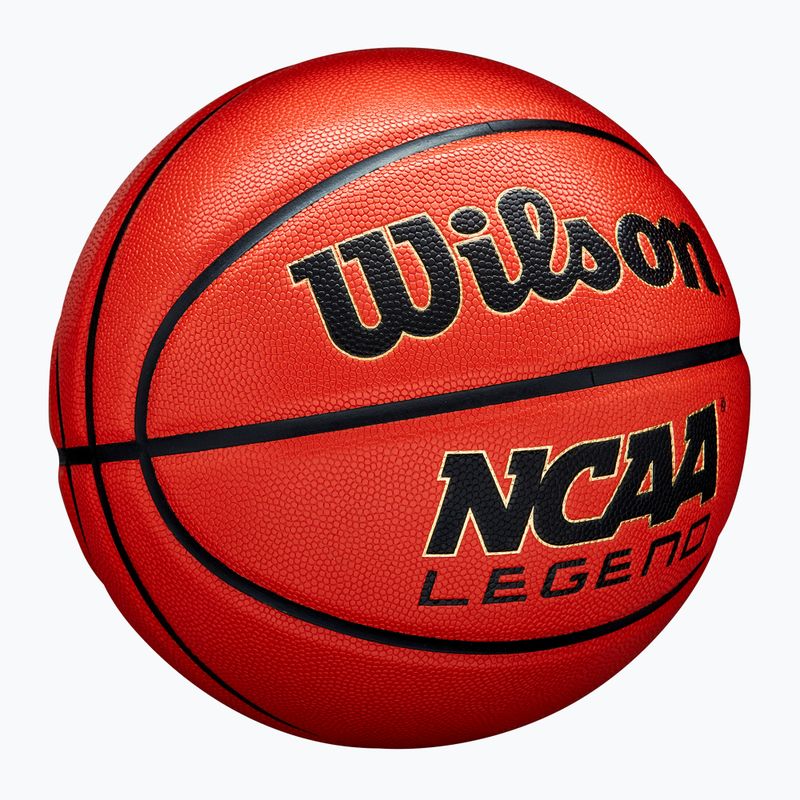 М'яч баскетбольний Wilson NCAA Legend orange/black розмір 7 2