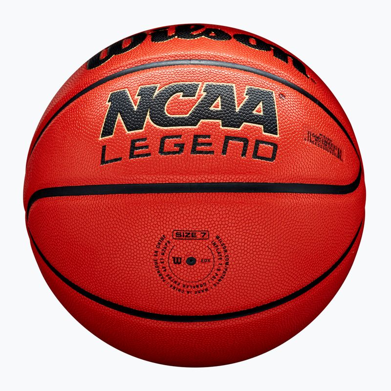 М'яч баскетбольний Wilson NCAA Legend orange/black розмір 7 6