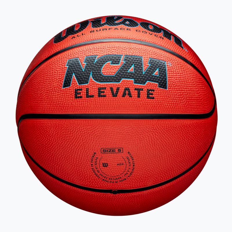 М'яч баскетбольний дитячий Wilson NCAA Elevate orange/black розмір 5 5