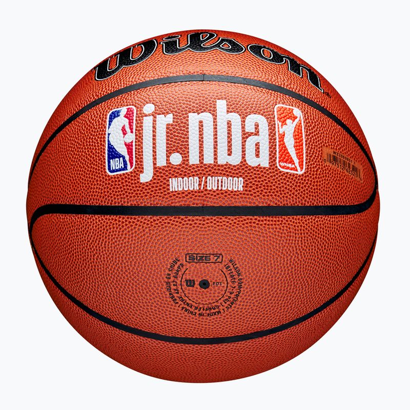 М'яч баскетбольний Wilson NBA JR Fam Logo Indoor Outdoor brown розмір 7 5