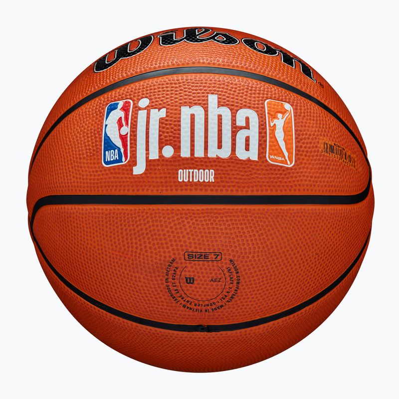 М'яч баскетбольний Wilson NBA JR Fam Logo Authentic Outdoor brown розмір 7 5