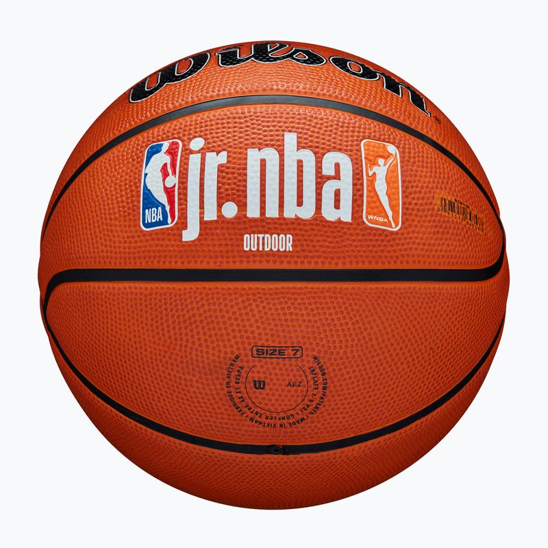 М'яч баскетбольний дитячий Wilson NBA JR Fam Logo Authentic Outdoor brown розмір 5 5