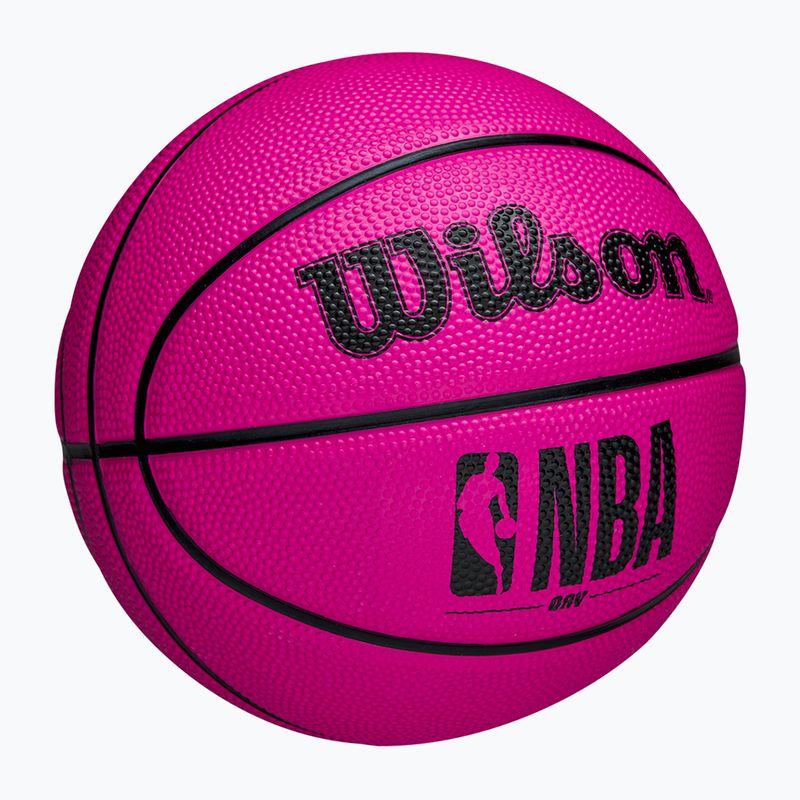 М'яч баскетбольний дитячий Wilson DRV Mini pink розмір 3 2