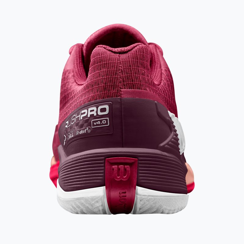Кросівкі тенісні жіночі Wilson Rush Pro 4.0 Clay beet red/white/tropical peach 7