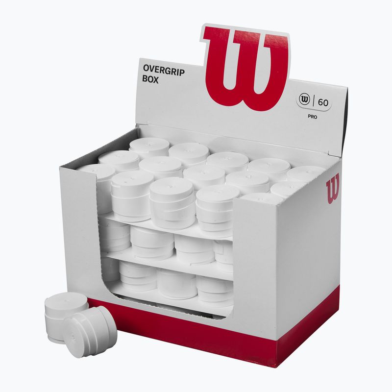 Обгортки для тенісних ракеток Wilson Pro Overgrip 60 шт. white